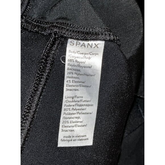 Spanx Black Slim Fit Ankle Length Straight Leg Women's Pants Size L - Picture 11 of 11